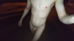 Totally naked in public