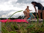 Backstage of No Panties No Underwear Sexy and Hot Try on Models with lots of Pussy and Bare Ass Under their Mini Short Skirts 16/16