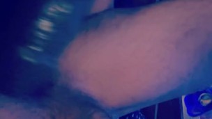 White twink takes huge monster dildo!