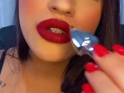 Latina Rabuda morena gostosa brincando com plug anal 9/16