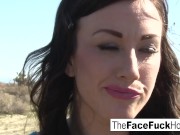 Beautiful Brunette Babe Loves Throating Cock 3/16