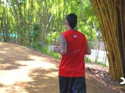 Outdoor sex with my horny neighbor with big tits - Danner Mendez and Naty Delgado 1/16