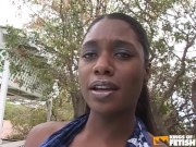 Sexy ebony gets her wet cunt boned by a experienced black man outdoor 1/16