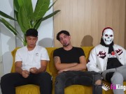 Amazing sexy Blind Date with Rebeka Rock and several young rookies! 2/16