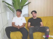 Amazing sexy Blind Date with Rebeka Rock and several young rookies! 8/16