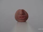 Mouth fucked from the inside with big dick. Fleshlight fuck and moaning 1/16