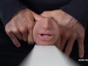 Mouth fucked from the inside with big dick. Fleshlight fuck and moaning 5/16