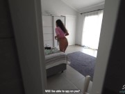 Horny wet MILF stepmom fucked her stepson hard and then her husband 8/16