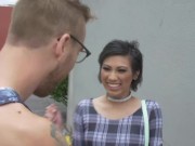 Short Haired Half Asian Aubrey Luna Gags and Tears On Date! 3/16