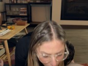 Slutty blonde sucks my cock before the party 7/16