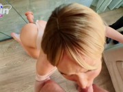 hungry student masturbates, I saw and fucked her. cum in mouth 14/16