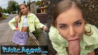 Public Agent Cute and petite and a glorious outdoor blowjob | Free ...