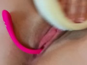 Girlfriend Home Alone With Lovense Lush In Her Pussy, talking dirty and rubbing clit to orgasm 5/16