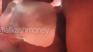 Clear toy deep strokes with cum shot