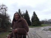 GERMAN SCOUT - Anal Casting Sex for Freckled Big Butt and Boobs Maid Cora Love 1/16