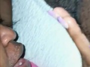 FREAKY SMOOCHIES AND LICKS THE ANAL WAY CLOSE UP BEFORE SHE EATS GORILLA DICK UP!!!!!!! 7/16