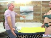 Massaging BBW Kendra Lee Ryan 1/16