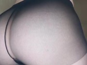 Ass Tease in Transparent Black Pantyhose 13/16