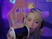 ASMR Cute Ear Breathing Kissing Licking Tingles + Mouth Sounds LOOP