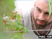 PURGATORYX Busty redhead beauty Mimi Malibu masturbates then gets throat fucked outdoors 9/16