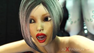 Mad lab 2075. Sex android futa fucks hard a horny woman in cuffs