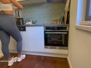 Gym Couple Dry Humping in Kitchen after Workout 1/16