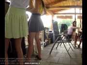 Neighbor throw a party with sexy and horny lesbian BFF girlfriend with girlfriends come together to show bare ass and pussy 16/16