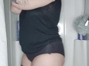 Shower strip tease and pissing myself 1/16