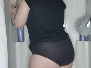 Shower strip tease and pissing myself 2/16