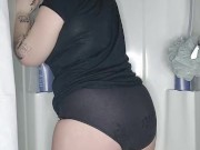 Shower strip tease and pissing myself 3/16