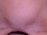 Super hot blonde chick rides a cock & cums 11/16