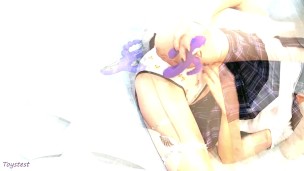 Japanese Stepsister Testing her New Trident Toy for All Holes and G-spot