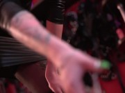 A strict dominatrix teaches a male slave how to suck a dildo. Deep Throat. Nipple play and boot kiss 12/16