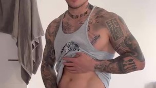 Uncut Soft Cock Hunk Tattooed Boy