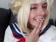 COSPLAY SLUT - Toga Himiko (Boku no hero) masturbating and playing with her dragon dildo 4/16