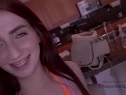 Cute Teen gets big curved cock for her tight little cunt Porno Casting 1/16