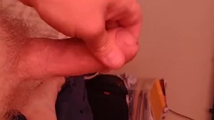 Jerking my cock before work