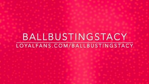 Sexy Bare Ass British Babe Stands on Testicles, Full Weight Ball Squish in Over The Knee Socks