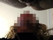 She licks my ass and then sucks my cock deep, rimming and blowjob 10/16