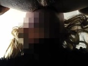 She licks my ass and then sucks my cock deep, rimming and blowjob 16/16