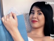 Lady Dee Sucks Her Roommate's Big Cock Then Rides It Like A Slut - HORNY HOSTEL 1/16