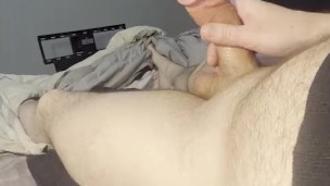 Playing with my big cock