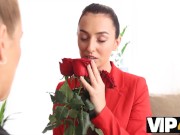 VIP4K. Using a hard dildo two beautiful lesbians reach hot orgasms 5/16