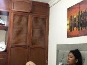 Horny girl masturbating until orgasm. 13/16