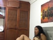 Horny girl masturbating until orgasm. 9/16