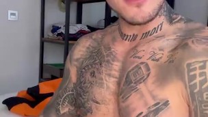 Football Player Fucks your holes with fat uncut cock BoyGym gay