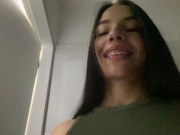 20-year-old girl can't hold back her desire and jerks off in the doctor's bathroom 2/16