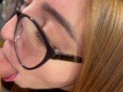 Alicia Hall - Submissive blowjob - Begging for cum shower - delicious cumshot POV 8/16