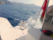 Daddy fucks his redheaded girls on the yacht 1/16