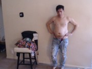 Let's All Worship as This Muscle Dude Takes off All His Clothes and Jerks! 7/16